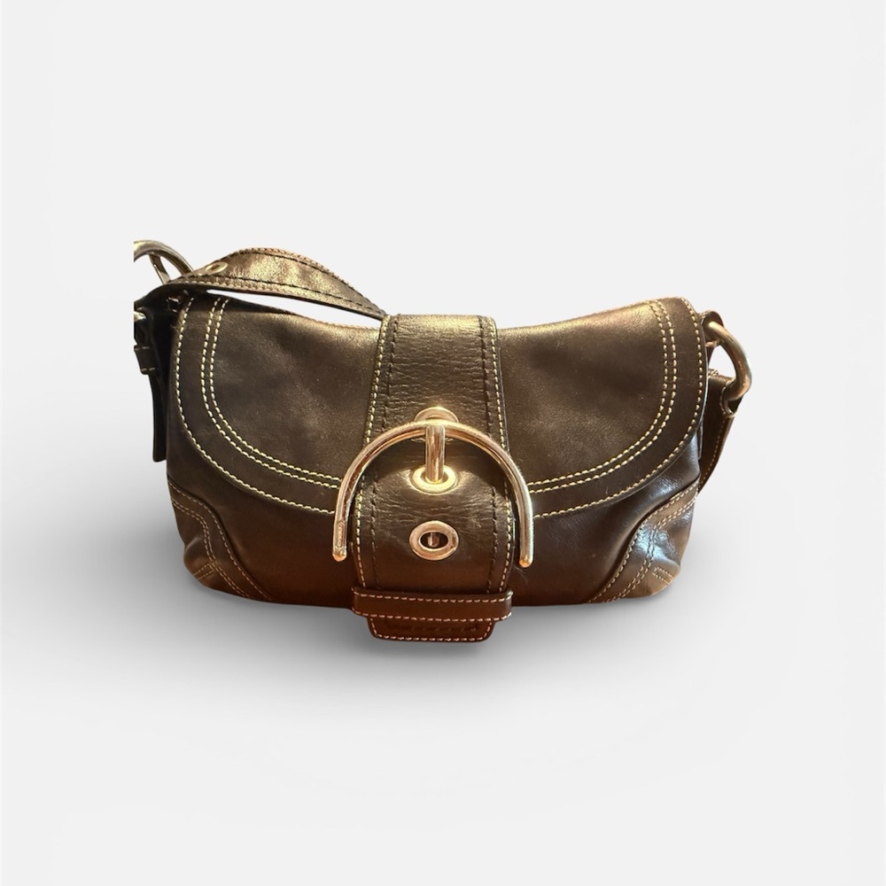 Vintage Coach Soho Small Leather Shoulder Bag | Black | Y2K